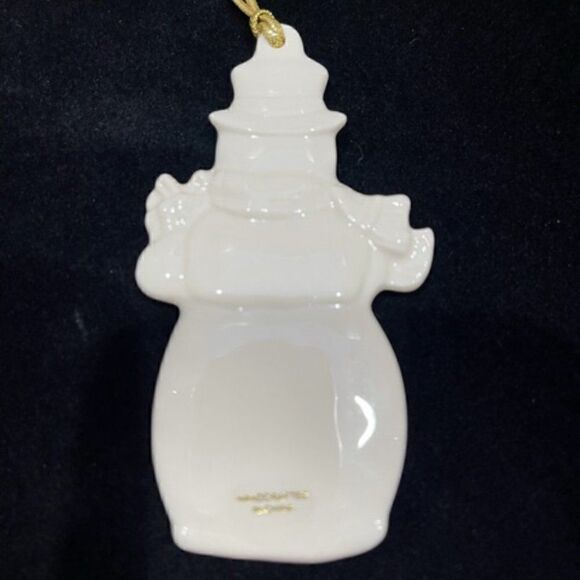 Lenox Snowman Surprise Ornament 3.5 in. Flat White - Picture 2 of 2